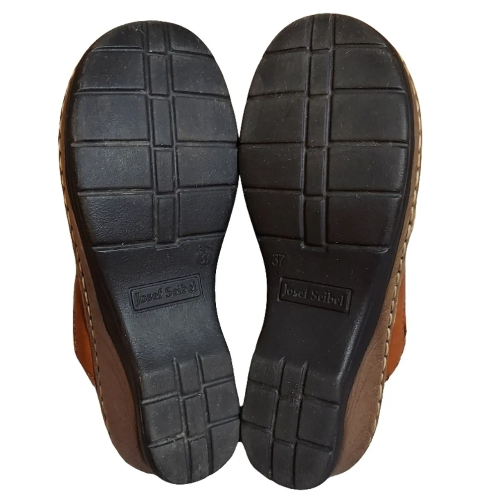 Josef Seibel Leather Catalonia Clog In Color Brandy/Multi - Picture 8 of 16